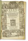 GALENUS, CLAUDIUS. Omnia opera. 9 (of 10) vols. in 5; lacks Septima classis. 1541-42